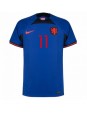 Nederländerna Steven Berghuis #11 Replika Borta Kläder VM 2022 Kortärmad